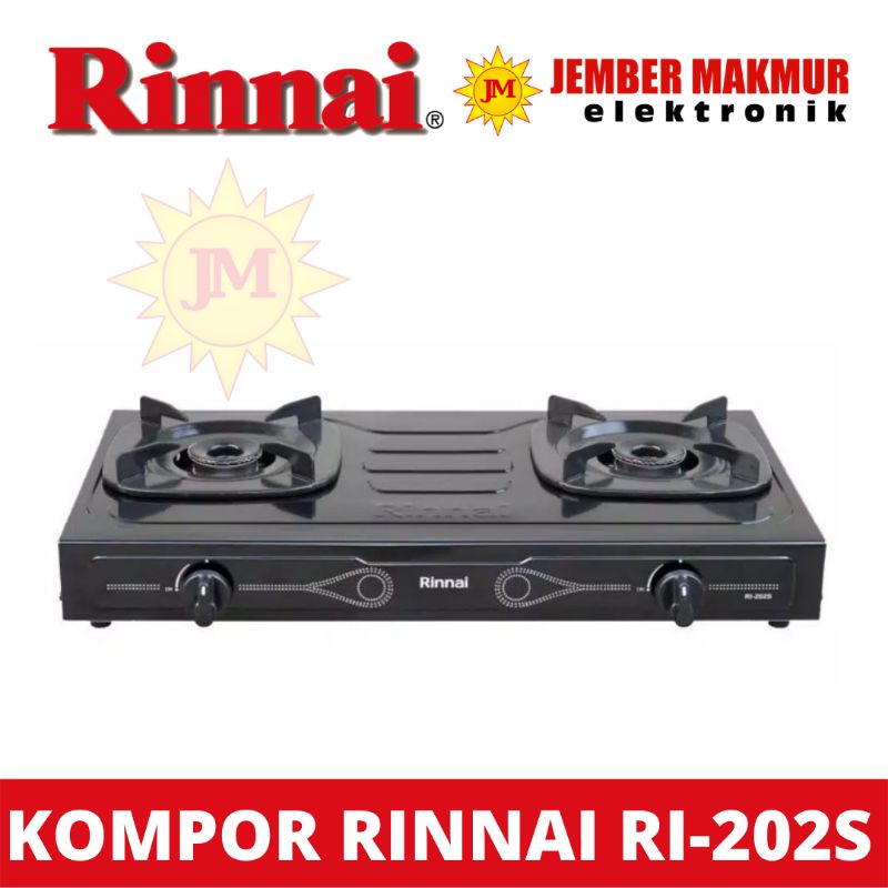 RINNAI RI-202 S KOMPOR GAS 2 TUNGKU RINNAI ORI GARANSI RESMI RINNAI MURAH