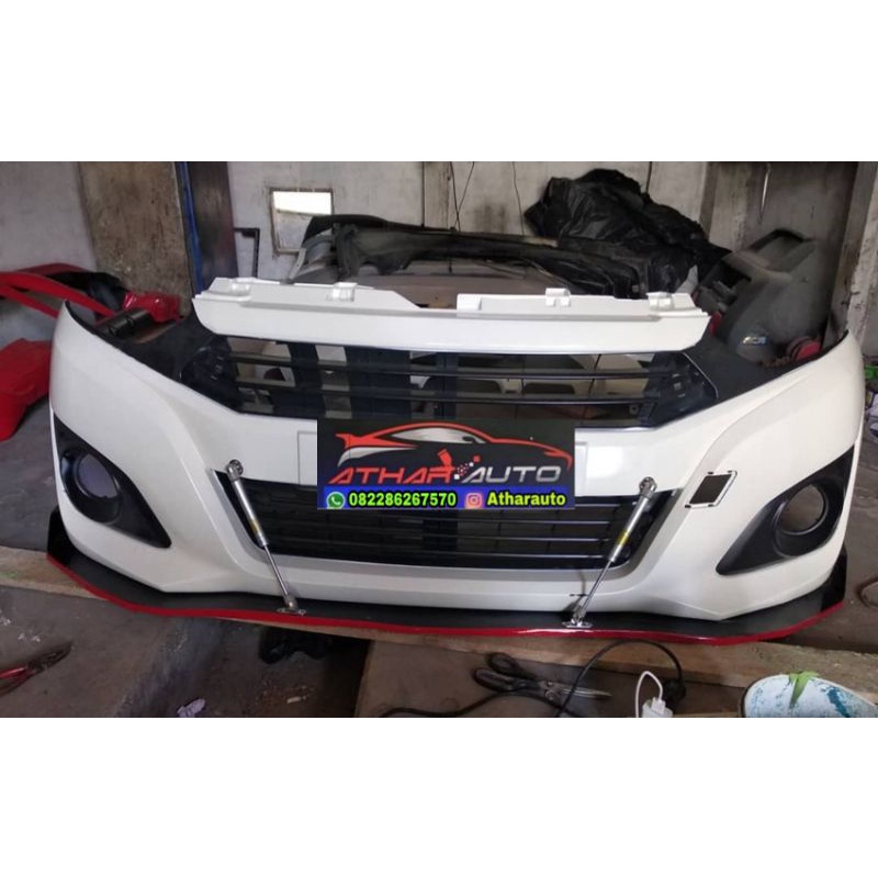 bemper depan ayla 1.0cc 2017+lips bemper