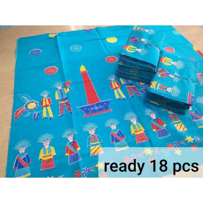 BATIK TRUSMI CIREBON MOTIF BETAWI ONDEL - ONDEL MONAS