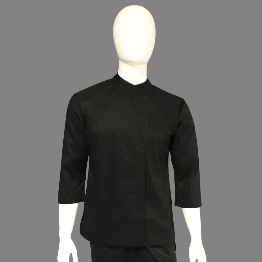 Chef Wear Baju Koki Hitam Komb Net S-XL Bis Hitam