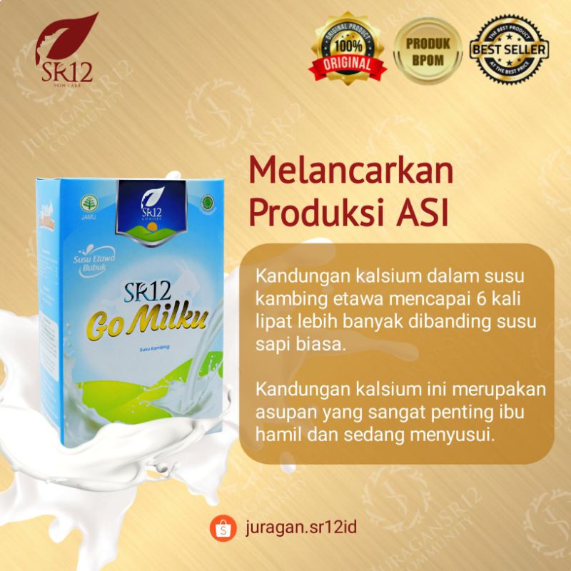 SR12 GO MILKU SUSU ETAWA TERBAIK / GOMILKU 600gr SUSU KAMBING KUALITAS PREMIUM