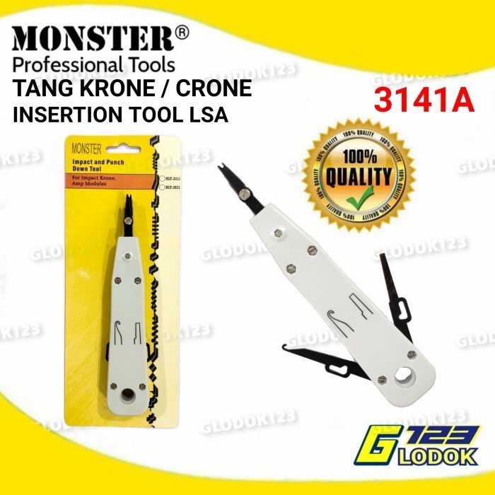 Tang Crone / Tang Krone LSA Penghubung Kabel Impact and Punch Down Tool 3141A