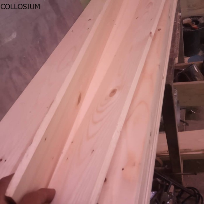 Papan Kayu Tipis 100x10x1 Isi 5pcs Kayu Jati Belanda Papan Kayu Pinus Putih Serat Jerman Kualitas Su