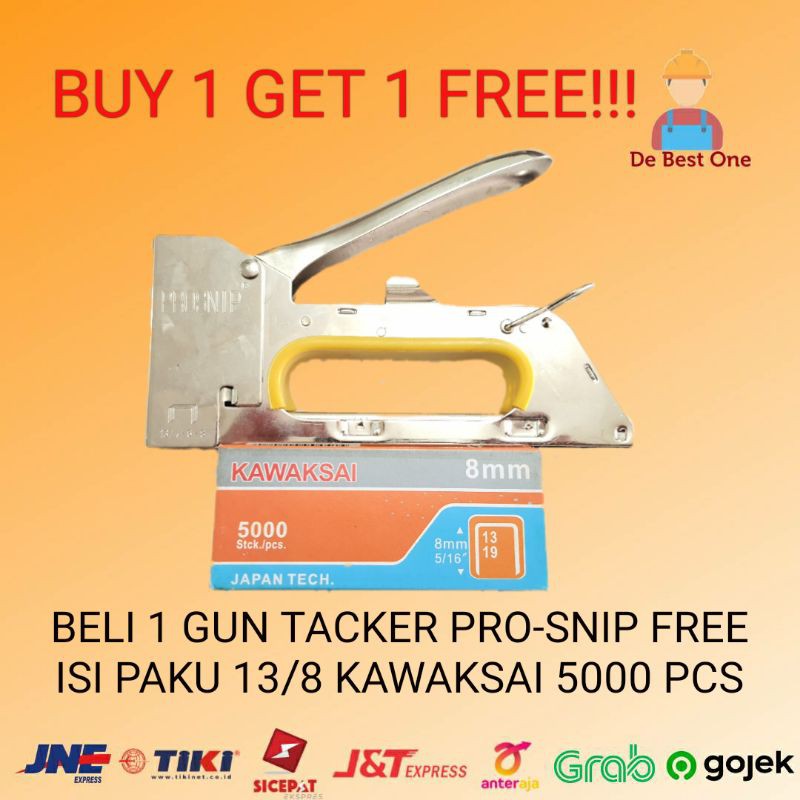 

Gun Tacker / Stapler Tembak / Alat STAPLES Tembak PRO-SNIP FREE ISI STAPLES 5000 PCS
