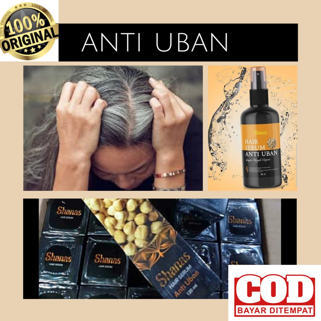 [COD] serum shanas anti uban/free/uban/pembersih uban/penghilang uban/minyak/rambut/pewarna alami/