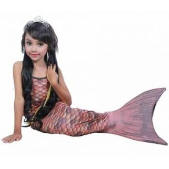 Baju Kostum Renang Mermaid/Putri Duyung Motif RAINBOW (Baju Aril) TOP***