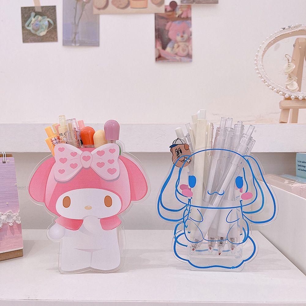 [Elegan] Tempat Pulpen Alat Tulis Kartun Transparan My Melody Cinnamoroll Acrylic Tempat Pensil