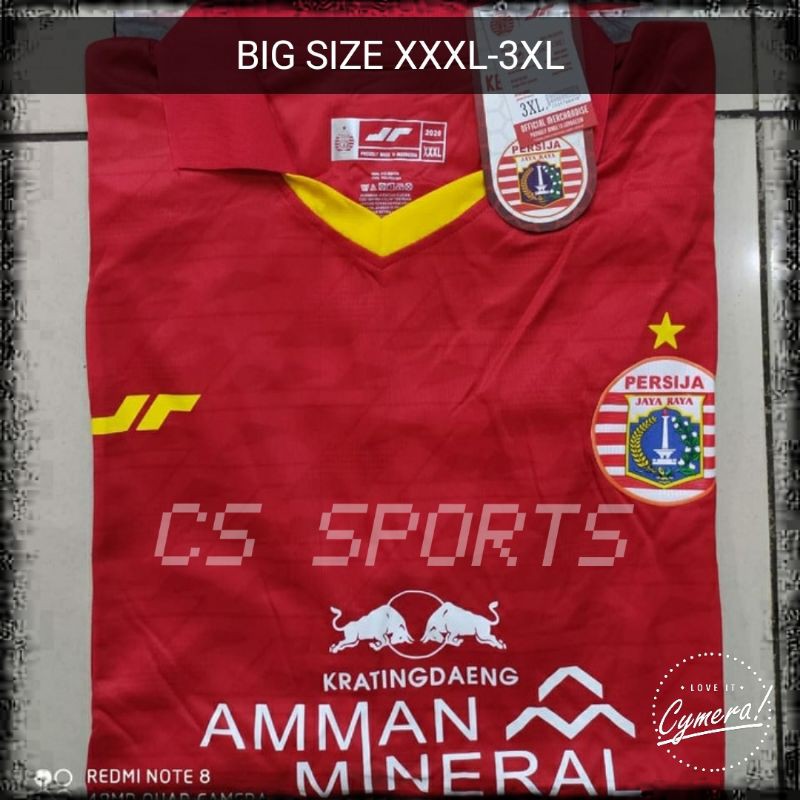CS Jersey Bola Big Size Jumbo XXXL 3XL PERSIJA JAKARTA Home 2020/2021 Grade ORI Kualitas Import