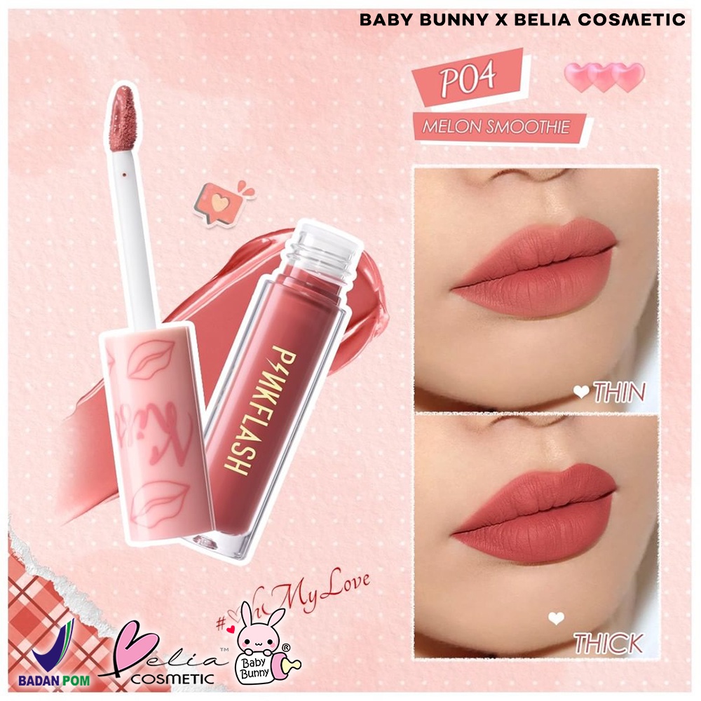 ❤  BELIA ❤ PINKFLASH KISS Lasting Matte Lip Cream OhMyKiss PF-L01 | Pink Flash | Matte | Lip Cream | BPOM