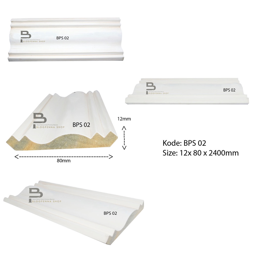 LIST KAYU BPS02 / LIS KAYU WAINSCOTING / WALL MOULDING / PANEL