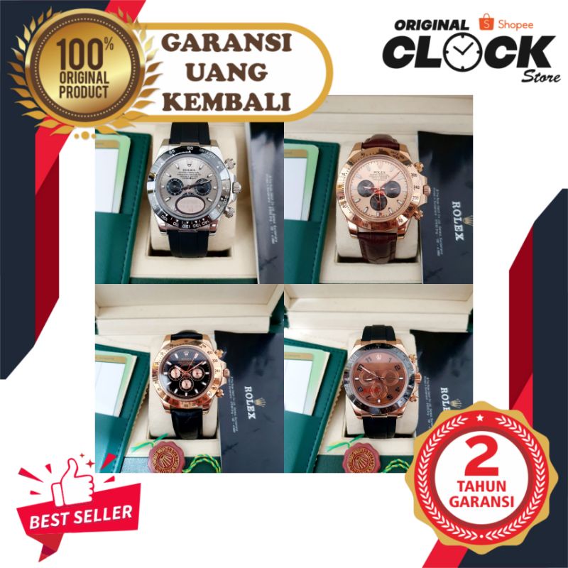 JAM TANGAN PRIA WANITA | RANTAI | KULIT | KARET | MURAH | - pria rolex daytona super automatic strap