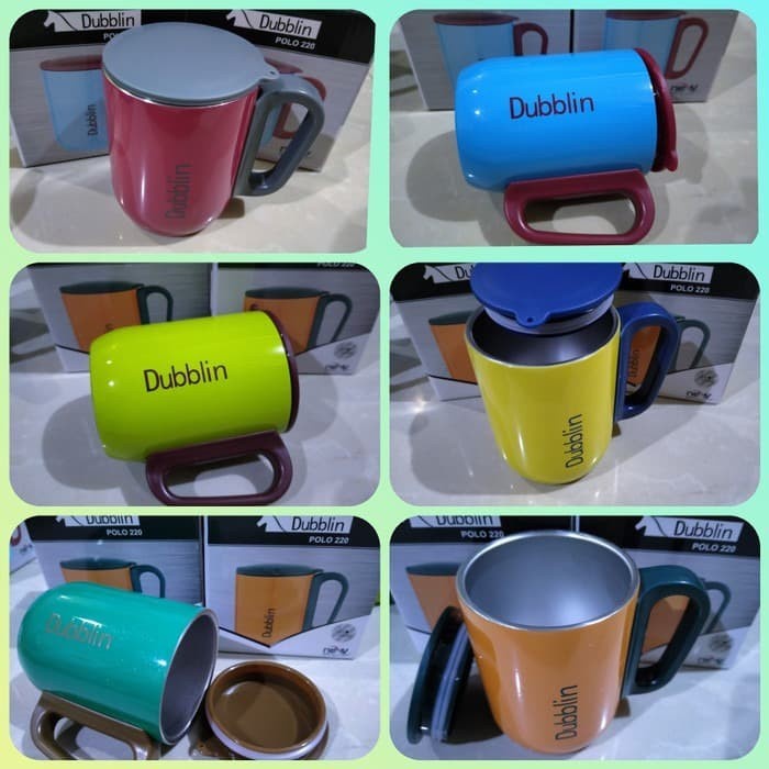 Trend-Gelas Polo Mug Gelas Stainless 220 ml Hot Cold Dubblin DBN-1814 1 Pcs