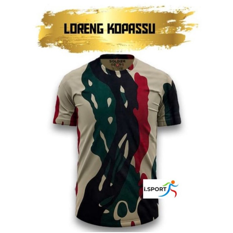 Kaos Running/Gym Loreng Kopassus