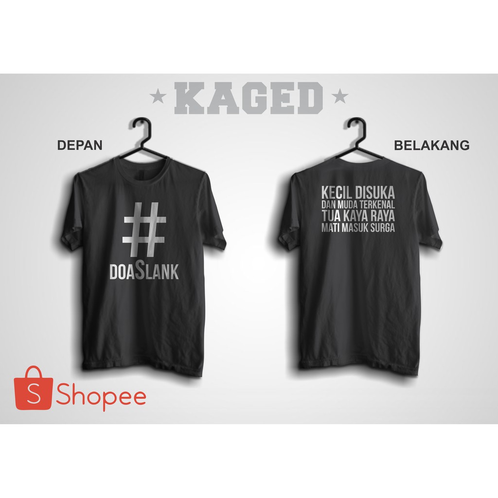 KAOS DOA SLANK KAOS SLANK KAOS SLANKERS KAOS BAND SLANK KAOS SLANK MURAH #WARNAHITAM