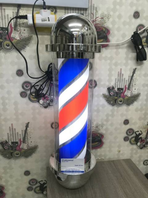 barber pole Lampu barbershop pangkas rambut 75cm