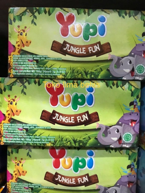 Yupi Jungle Fun 1 Box isi 24 Pcs
