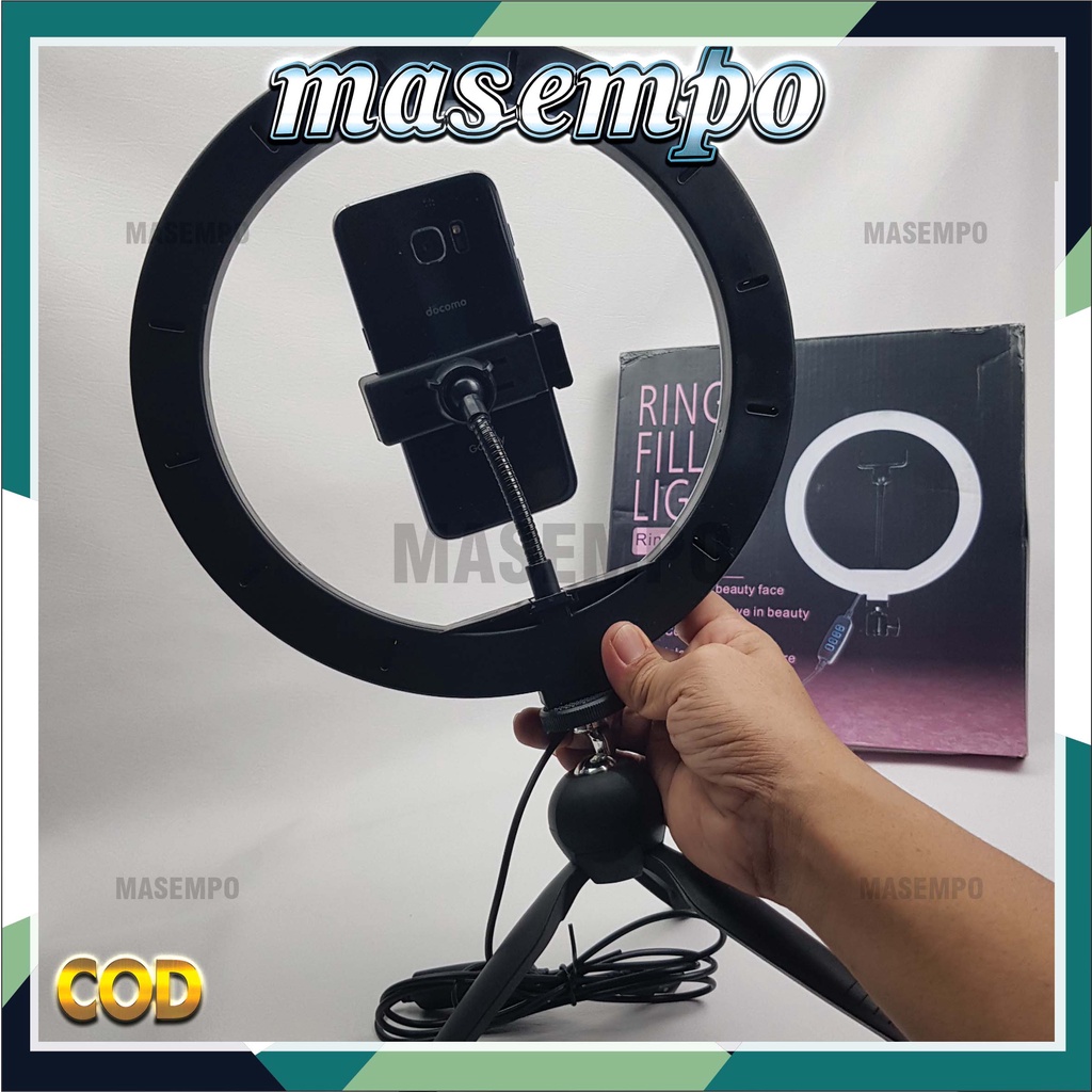 Ring Light 26cm  + Tripod meja  - Lampu Makeup - Lampu Selfie - Lampu Vlog