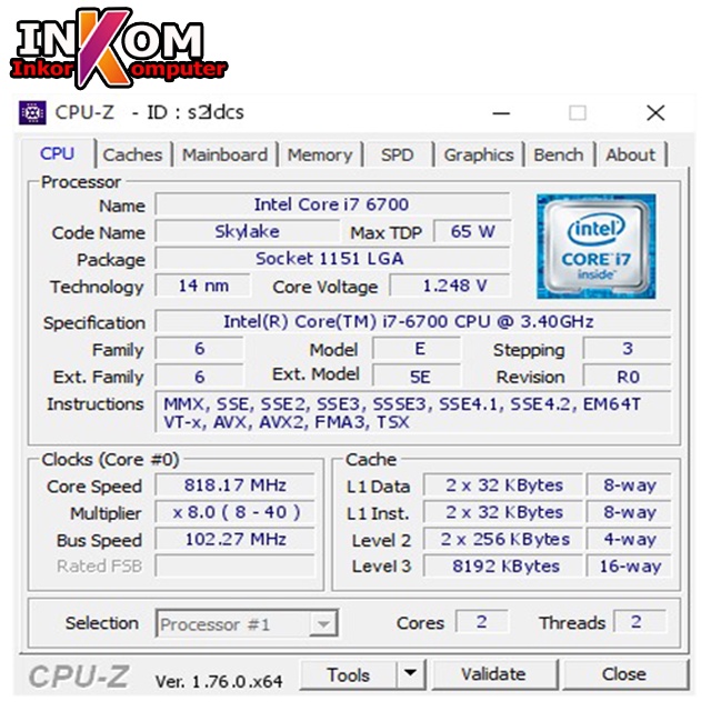 Processor Intel Core i7 6700 LGA 1151