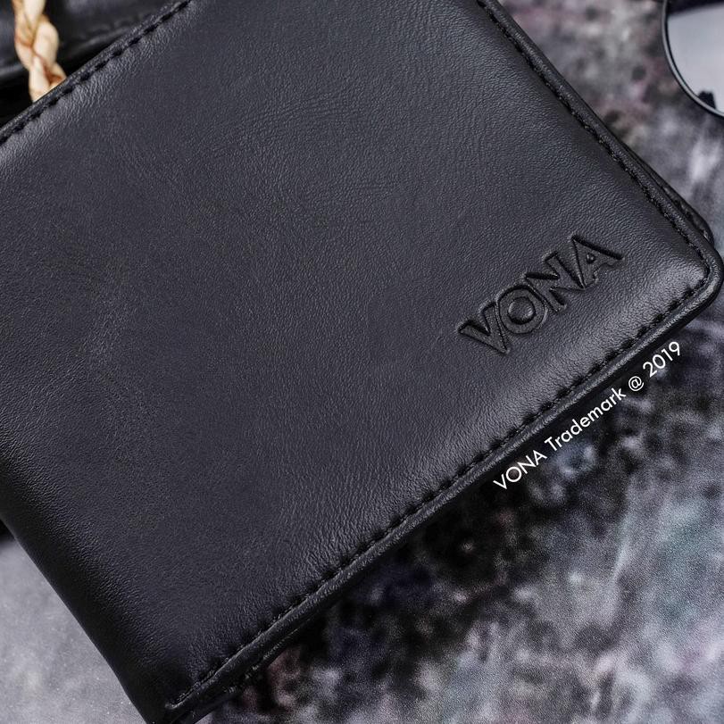 ➾ VONA Dompet Pria Kulit Pu - Jet ➺