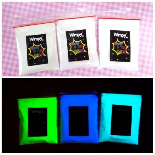 BUBUK FOSFOR GLOW IN THE DARK - GLOWING POWDER - SERBUK CAT CAHAYA