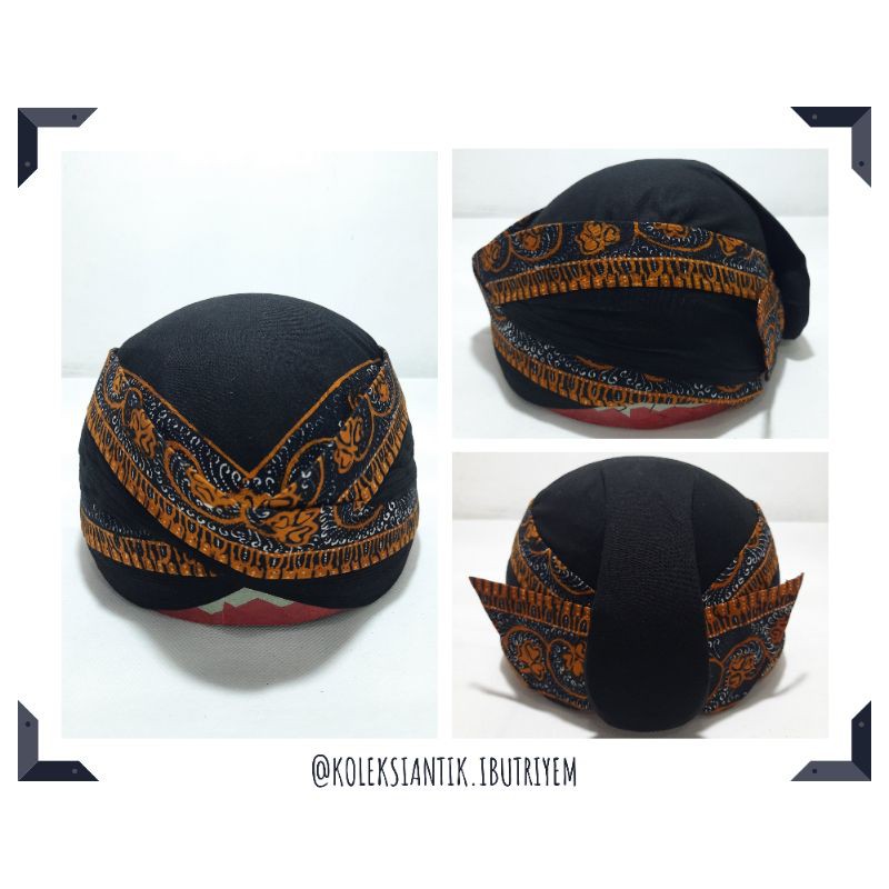 Blangkon Solo Perbawan Batik Tulis Lemesan Alusan | Bisa Dicuci Bisa Dilipat