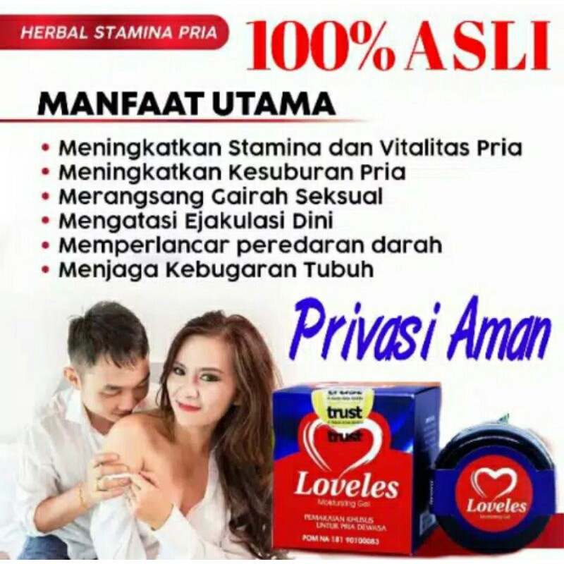 obat kuat loveles gel moisturizing herbal loveles stamina kuat original