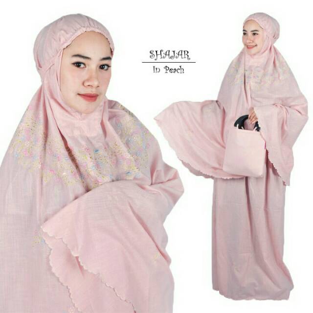 Mukena katun bordir Shajar