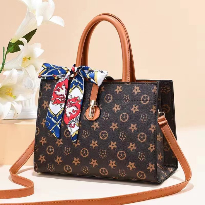 Tas Selempang Wanita Sling Bag Hand Bag Syal Sutra Tas Import Premium Murah