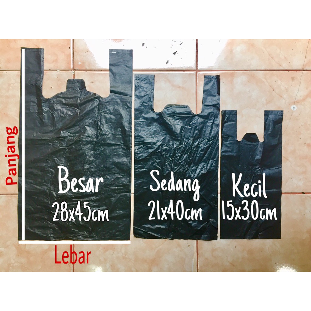 PLASTIK HITAM EMBOS KILOAN KANTONG KRESEK HDPE HITAM 1 KG KECIL 15X35 TANGGUNG 21X40 BESAR 28X50