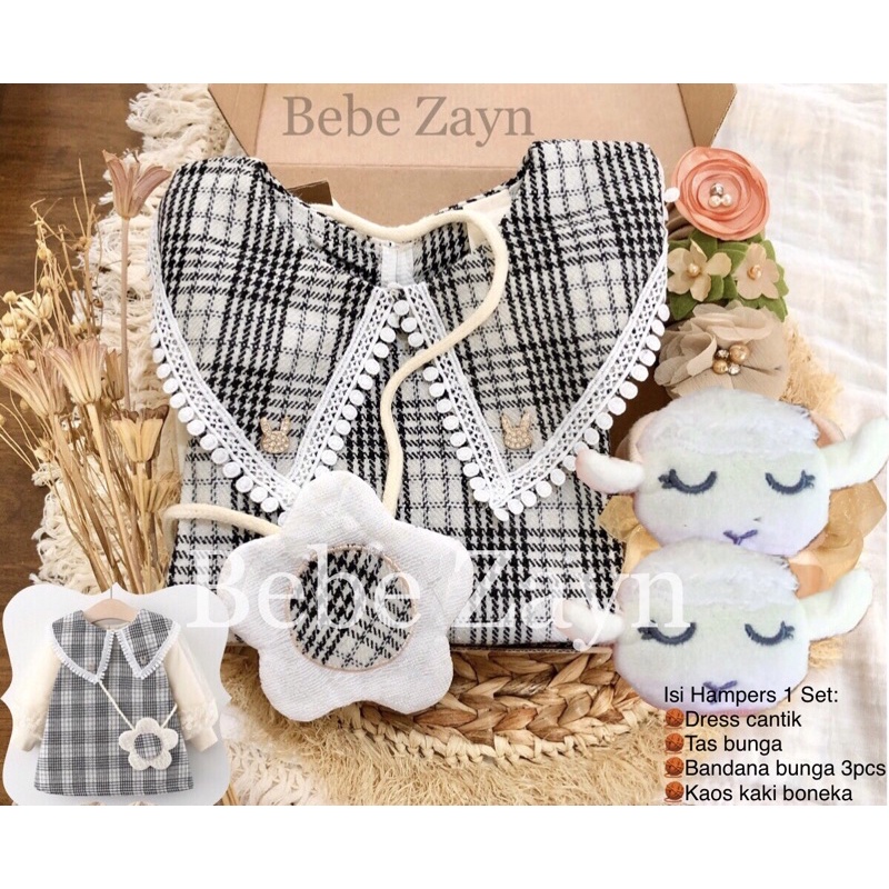 {Size 1-3 years} BEBE ZAYN~ Hampers baby/ hampers bayi/ baby gift / baby Birthday-Royale Sheep Black