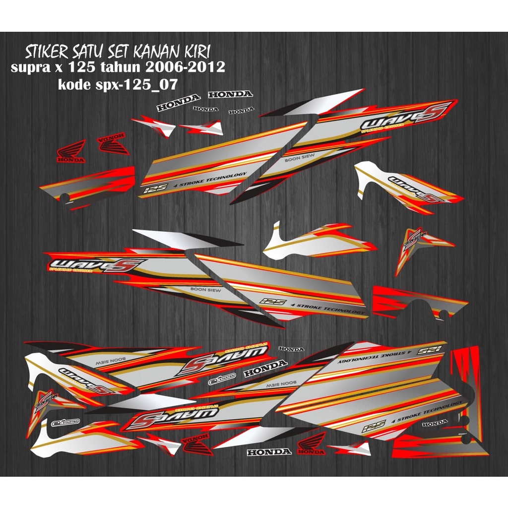 STIKER STRIPING VARIASI SUPRA X 125 TAHUN 2006-2012 SPX-125_07