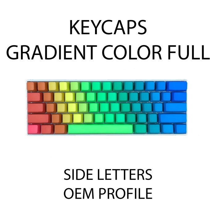 ALCHA KEYCAPS GRADIENT FULL COLOR PBT DOUBLE SHOT SIDE LETTERS