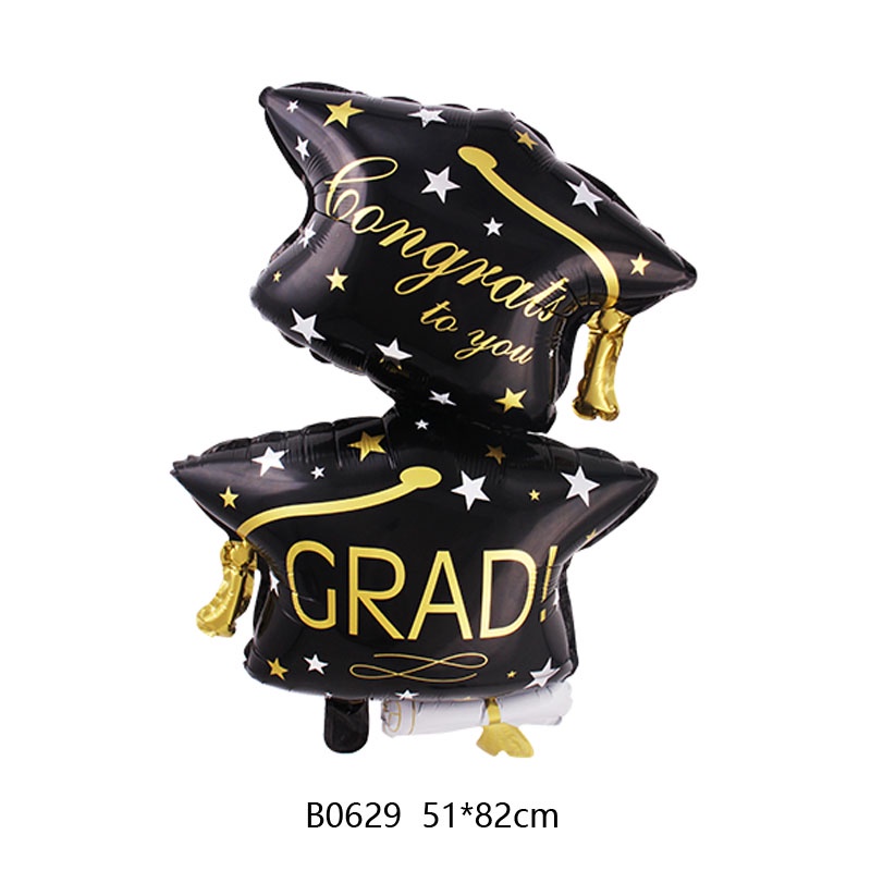 BALON FOIL WISUDA JUMBO MINI BULAT MIX GRADUATION GRAD MURAH BALON DEKORASI LUCU