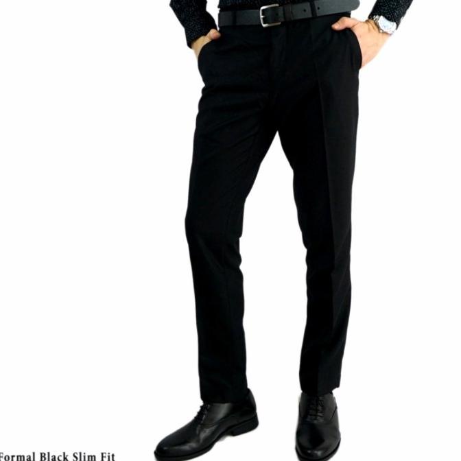 BOSS CELANA PANJANG FORMAL HITAM SLIMFIT RJB STRETCH TERMURAH DAN TERLARIS