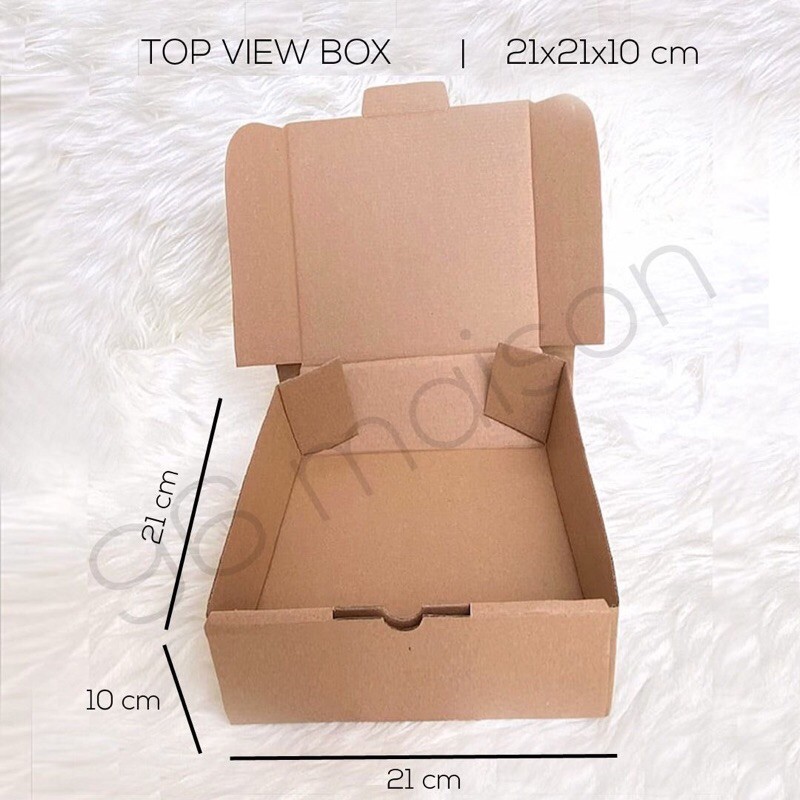 BOX KARDUS UK. 21x21x10 KOTAK DUS KARTON PACKAGING CAKE KUE,PACKING ONLINESHOP ACC HP SOUVENIR