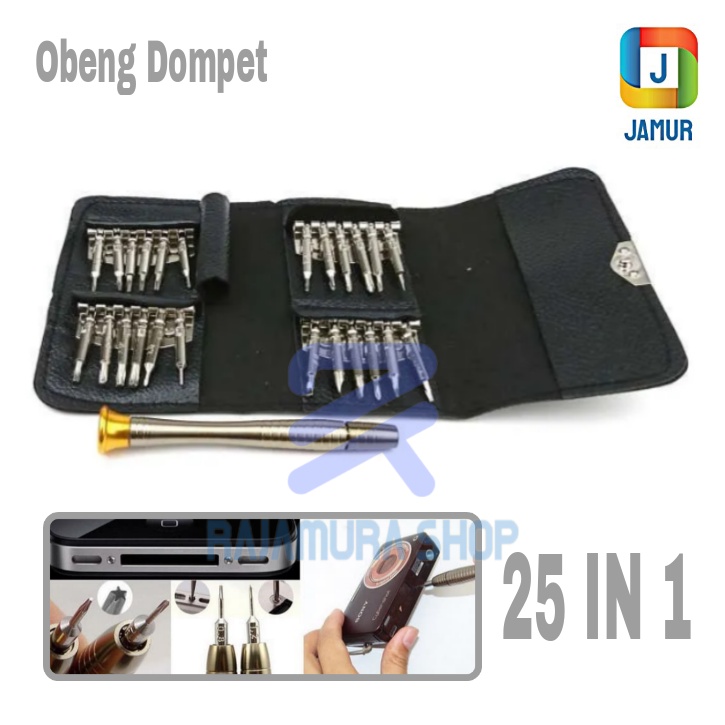 OBENG SET TAFFWARE 25 IN 1 OBENG REPARASI OBENG PEMBUKA OBENG DOMPET