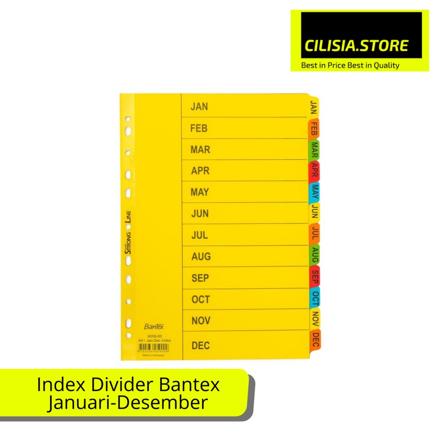 

Pembatas Odner Binder File Index Divider Ukuran A4 Seri Bulan Jan-Des