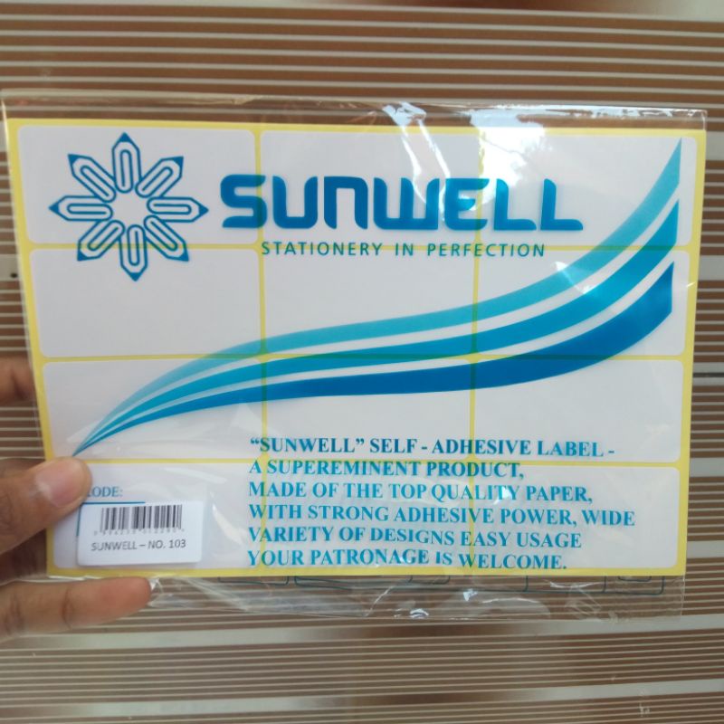 

Label 103 Sunwell / label undangan / label nama 3.2cm x 6.4 cm