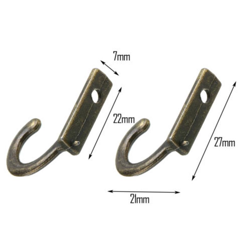 Kait Logam Kait Tunggal Kait Gamis Dipasang Gaya Antik Dengan Sekrup Kait Dipasang Di Dinding Bahan Metal Bronze Hook Papan Kayu