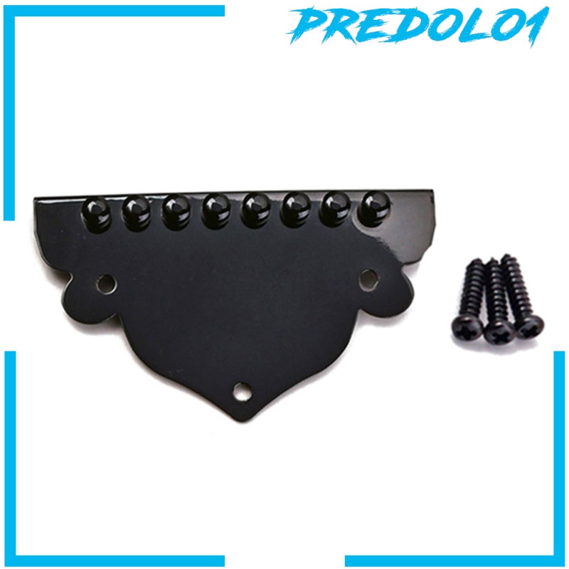 [PREDOLO1] Black Mandolin Tailpiece with Screws 71x42mm Triangle for 8 String Mandolin