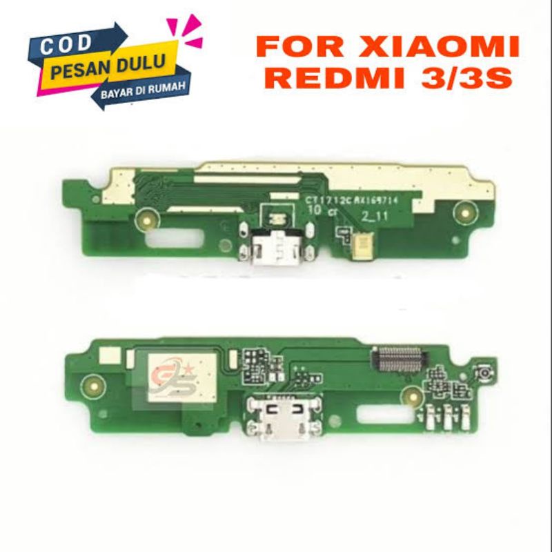 BOARD PAPAN CAS KONEKTOR CONEKTOR CHARGER XIAOMI REDMI 3S PLUG IN MIC ORIGINAL