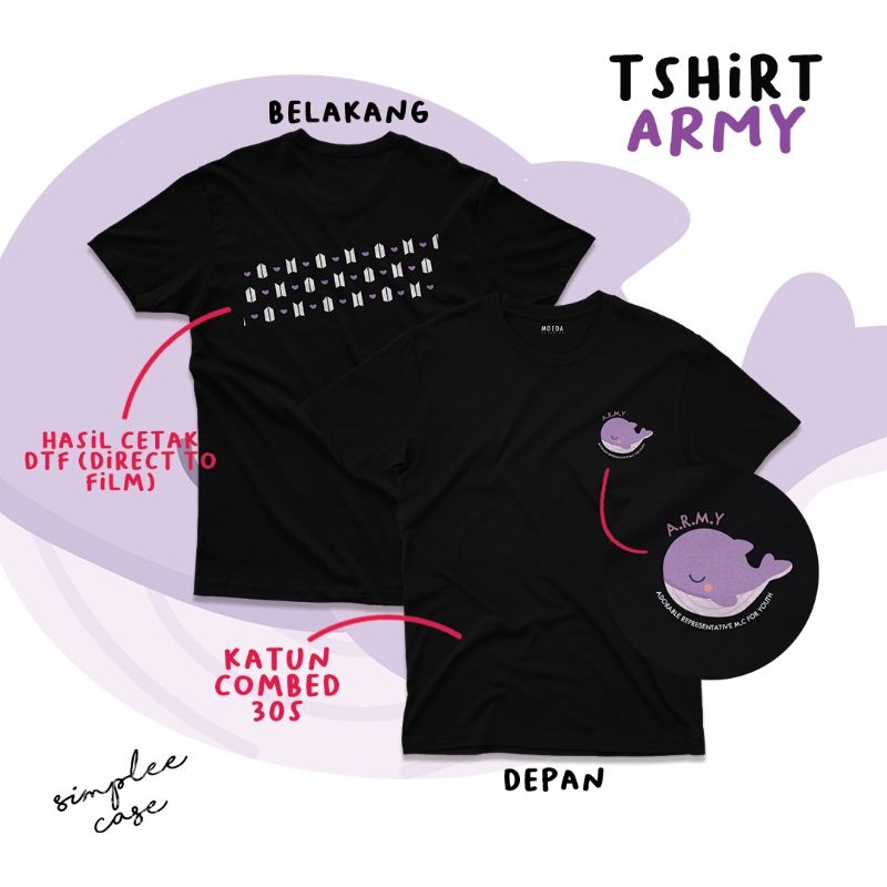 TSHIRT HOODIE ARMY BTS