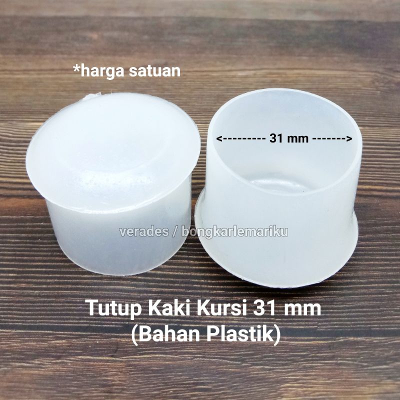 Tutup Kaki Kursi 31 mm Plastik Putih