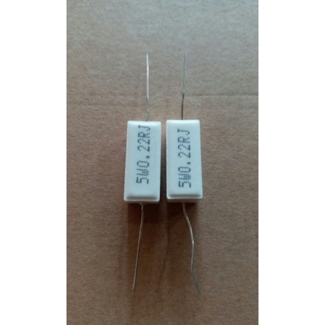R kapur 0,22 5W ( 10 PCS ) / RESISTOR KAPUR 0,22 OHM 5 WATT