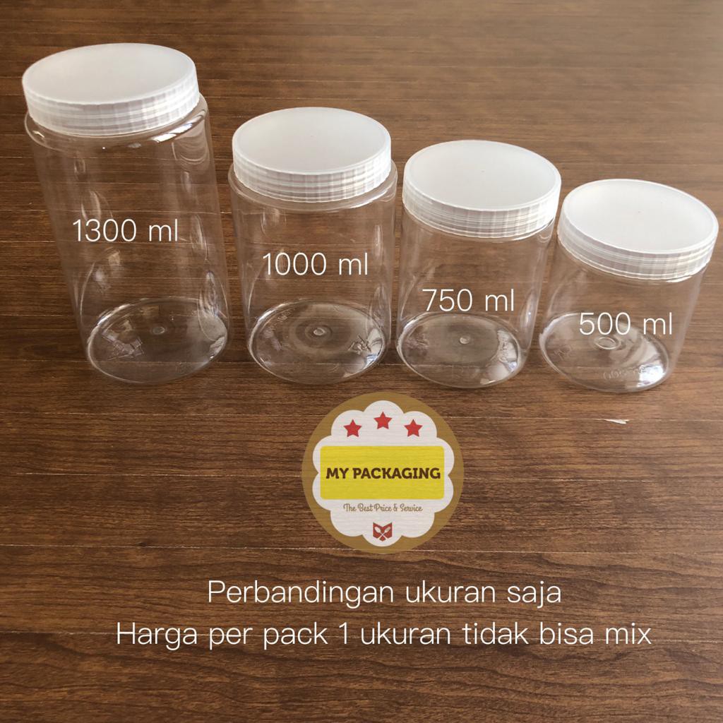 5pcs - Toples Tabung Silinder 750ml | Jar Plastik 750 ml