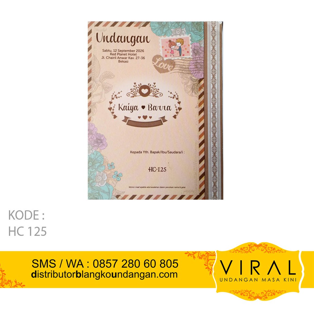 Blangko Undangan Hc 125 Isi 100 Harga Murah