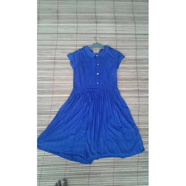 Dress biru elektrik preloved