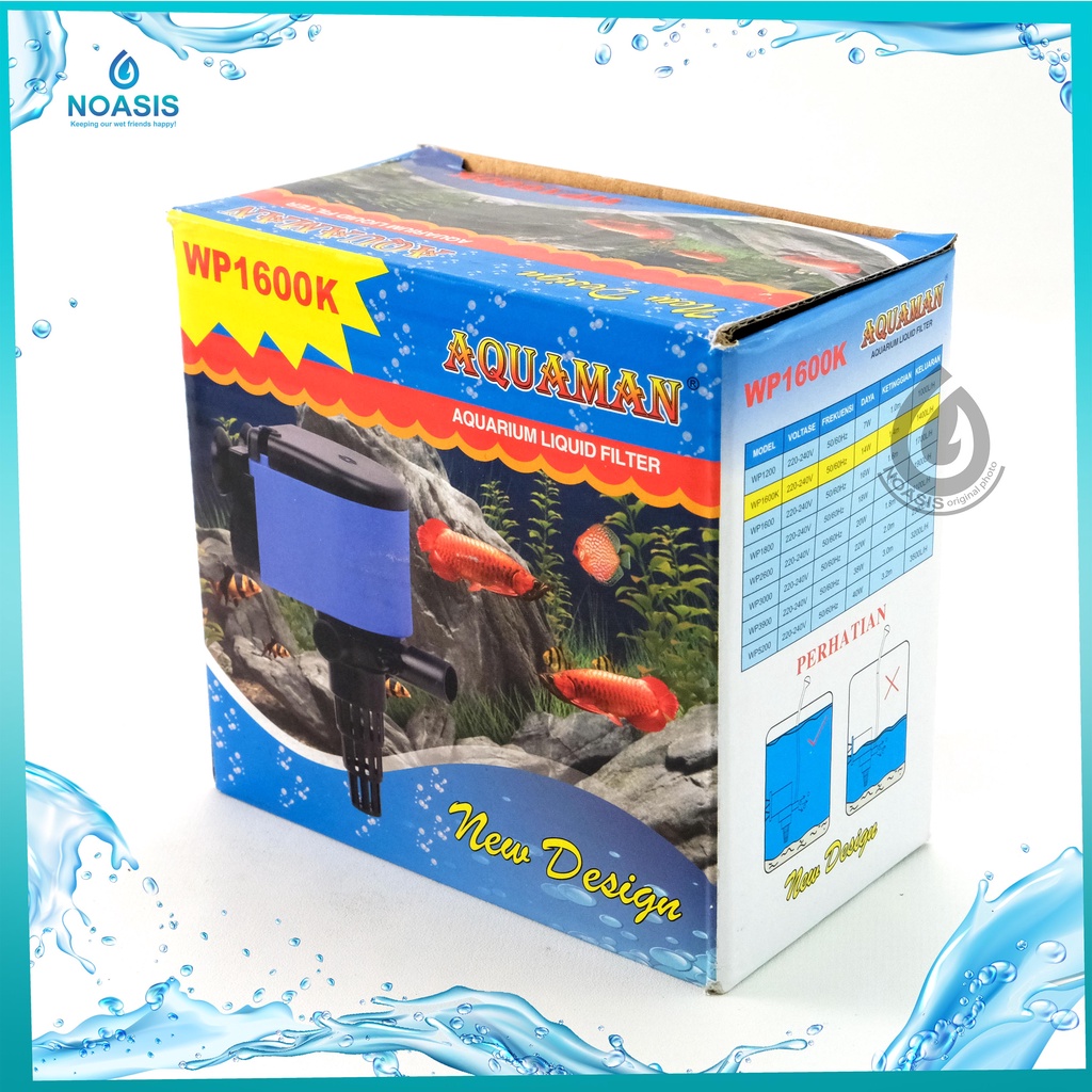 POMPA AIR CELUP AQUARIUM AQUAMAN WP-1600 K POWER HEAD WP 1600 K 1600K WAT RENDAH / LOW WATT