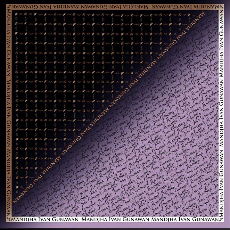 Pre loved HIJAB segiempat MANDJHA ori by ivan gunawan