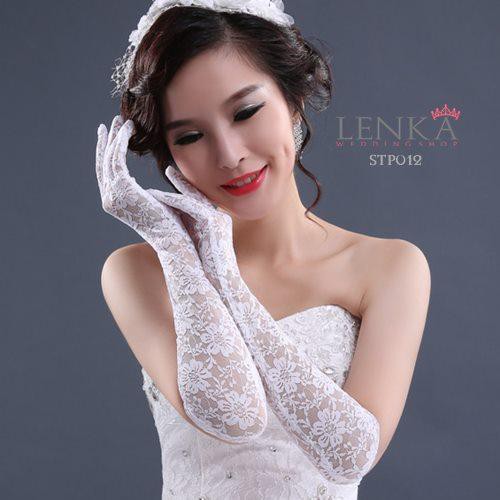 [PRODUK TERLARIS] WEDDING GLOVES SEMI TRANSPARAN PENGANTIN PESTA SARUNG TANGAN STP012